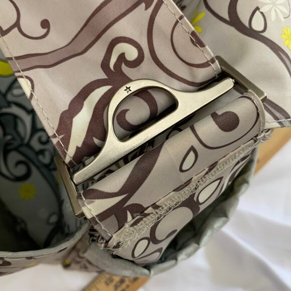 JuJuBe Diaper Bag Gray Yellow Chick Grey Bird Trees 13 Compartments Changing Mat - Picture 9 of 16